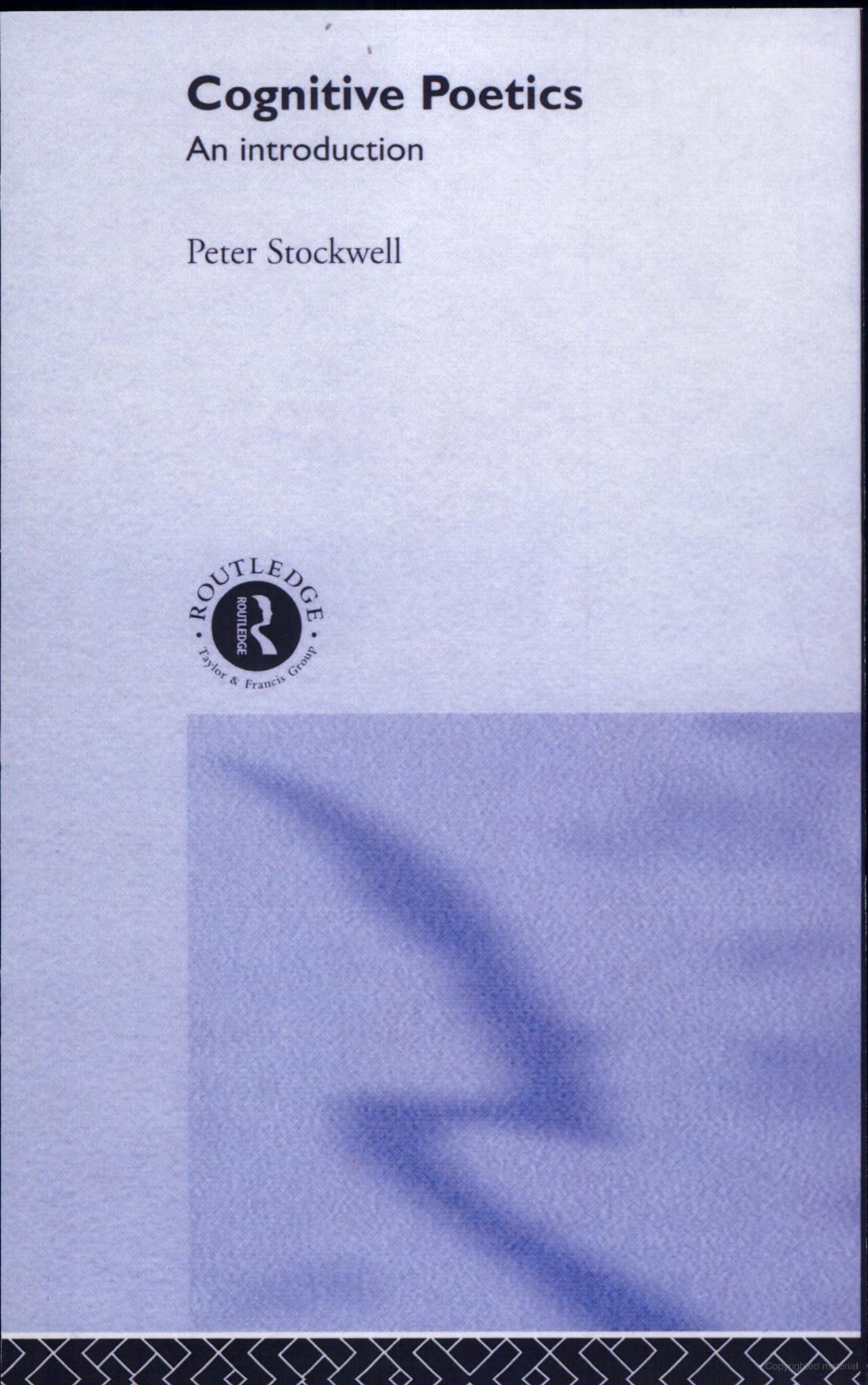 Cognitive Poetics An introduction