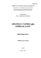 Əhliman Tapdıq oğlu Əmiraslanov