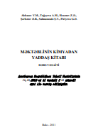 Məktəblinin kimyadan yaddaş kitabı.