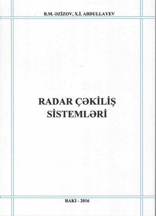 Radar çəkiliş sistemləri. Dərs vəsaiti