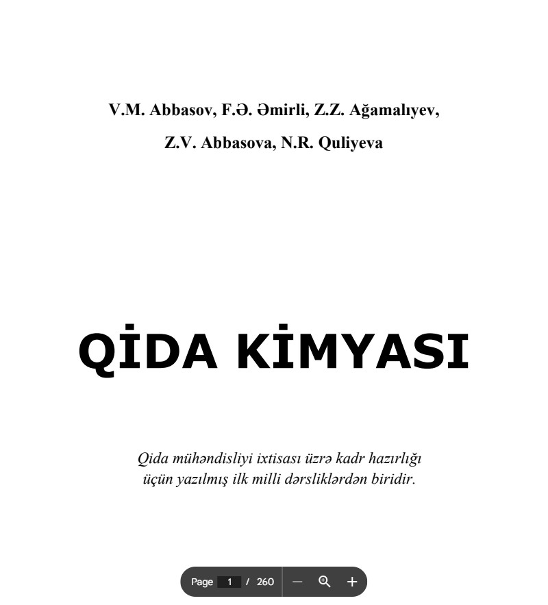 Qida kimyası.