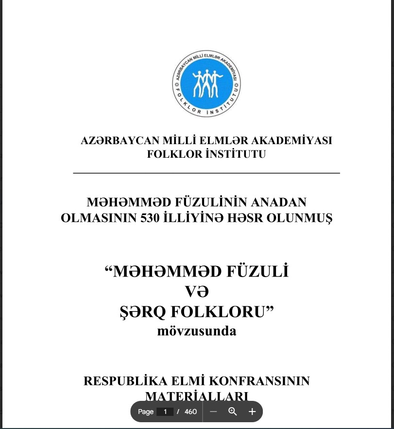 Məhəmməd Füzuli və Şərq folkloru.