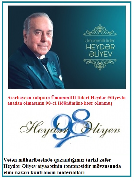 Vətən müharibəsində qazandığımız tarixi zəfər Heydər Əliyev siyasətinin təntənəsidir mövzusunda elmi-nəzəri konfransın materialları