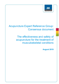 The effectiveness and safety of acupuncture for the treatment of musculoskeletal conditions