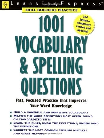 1001 VOCABULARY & SPELLING QUESTIONS 2nd Edition