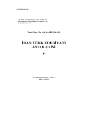 İRAN TÜRK EDEBİYATI  ANTOLOJİSİ -V-