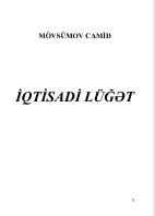 İQTİSADİ LÜĞƏT