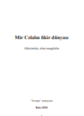 Mir Cəlalın fikir dünyası Aforizmlər, elmi məqalələr