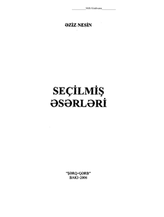 Seçilmiş əsərləri