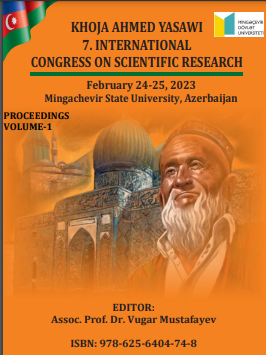 Hodja Akhmet Yassawı 7. International Congress On Scientific Research Volume 1