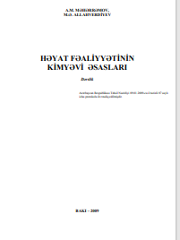 HƏYAT FƏALİYYƏTİNİN  KİMYƏVİ ƏSASLARI  Dərslik