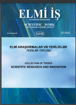  Elmi araşdirmalar və yeniliklər tezislər toplusu cild: 1 sayi: 1