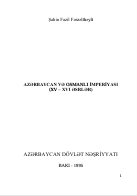 AZƏRBAYCAN VƏ OSMANLI İMPERİYASI  (XV – XVI ƏSRLƏR) 