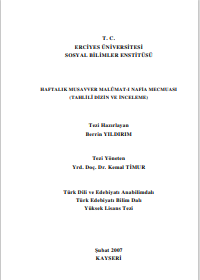 Haftalık Musavver malumatı nafia mecmuası (tahlili dizin ve inceleme)