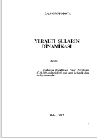 Yeraltı suların dinamikası dərslik