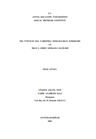 XIX yüzyılın ilk yarısında Osmanlı-İran ilişkileri ve İrana giden Osmanlı elçileri