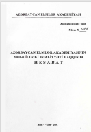 Azərbaycan Elmlər Akademiyasının 2000-ci ildəki fəaliyyəti haqqında hesabatı