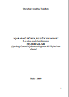 Qarabağ dünən, bu gün və sabah