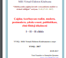 Milli ideologiya probleminə tarixi-fəlsəfi baxış (I hissə)