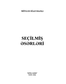 Seçilmiş əsərləri
