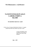 NANOTEXNOLOGİYADAN LABORATORİYA İŞLƏRİ Ali məktəblər üçün dərs vəsaiti
