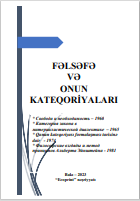 FƏLSƏFƏ  VƏ  ONUN  KATEQORİYALARI