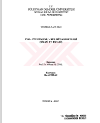 1740-1792 Osmanlı-Rus münasibetleri (siyasi ve ticari) 