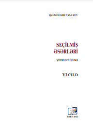 Seçilmiş Əsərləri VI cild