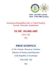 Azərbaycan Respublikası Elm və Təhsil Nazirliyi Genetik Ehtiyatlar İnstitutunun ELMİ ƏSƏRLƏRİ CİLD XII №2