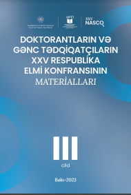 Doktorantların Və Gənc Tədqiqatçıların Xxv Respublika Elmi Konfransının (NASCO XXV) Materialları (Təbiət Və Texniki Elmlər)