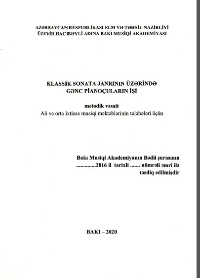 Klassik sonato janrının üzrərində gənc pianoçuların işi